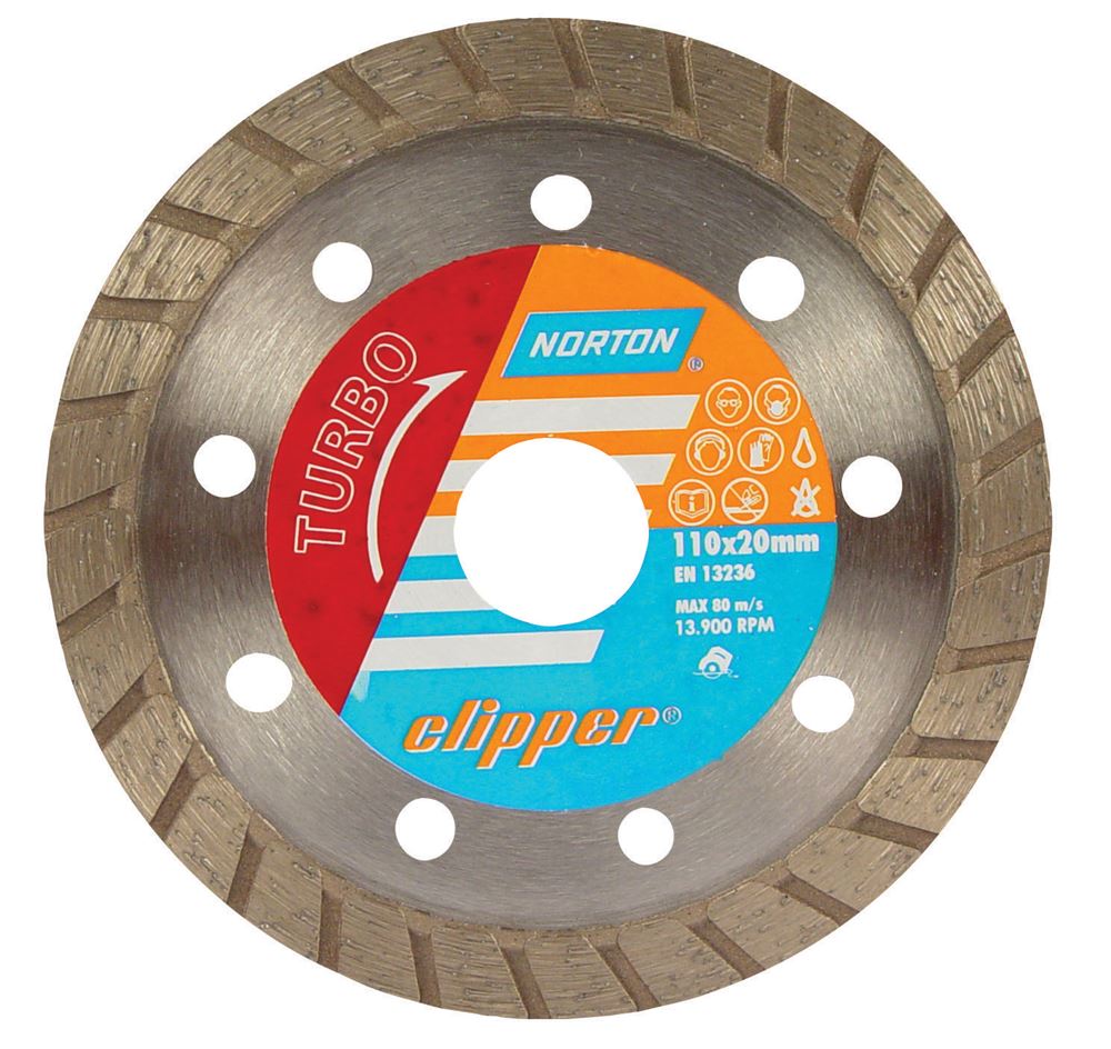 discos diamantados - F22 TURBO P/ GRANITOS MÁRMORE E PEDRAS 230MM - NORTON - FG