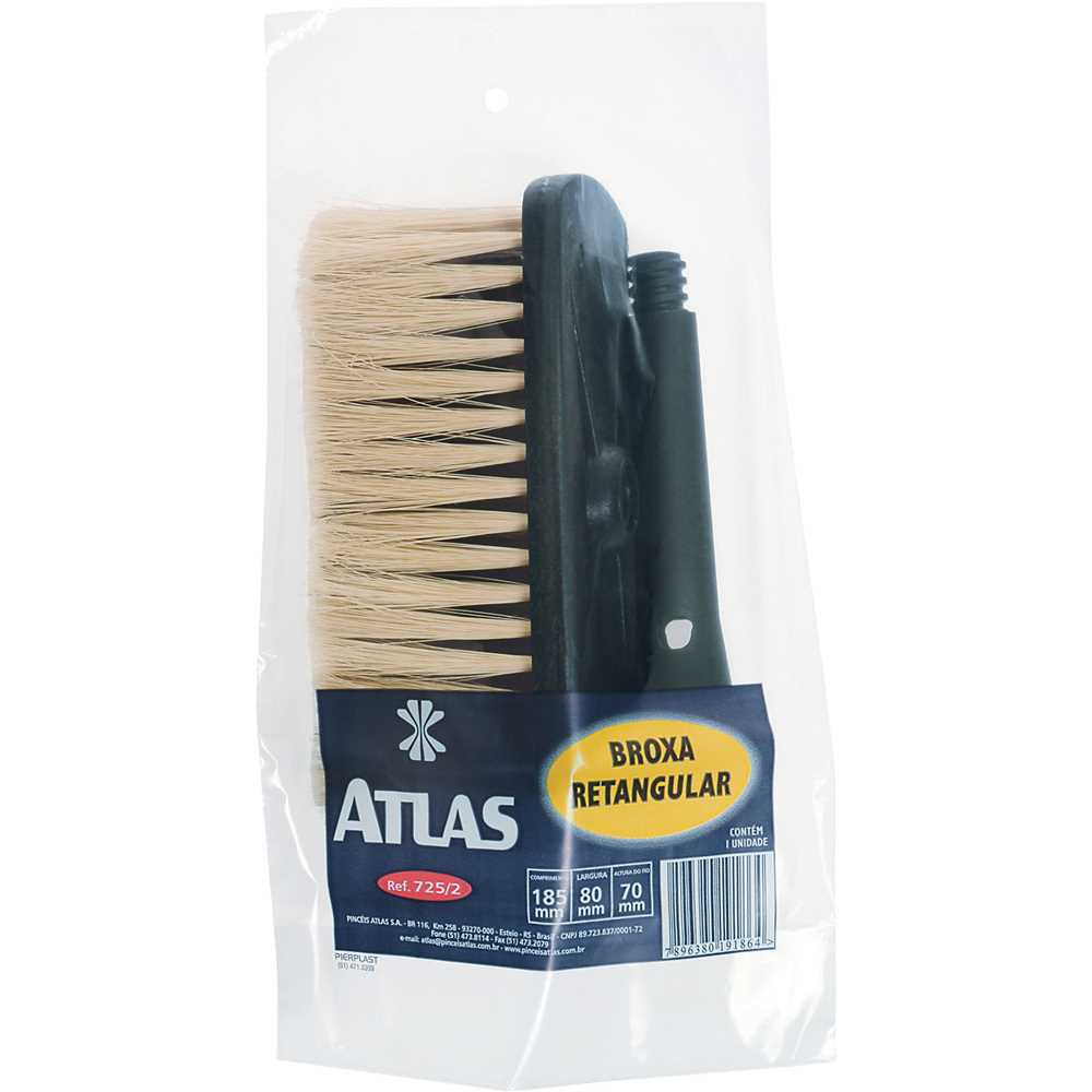 Broxa retangular 18,5 cm x 8,0 cm 725/2 ATLAS - Ferramentas Gerais