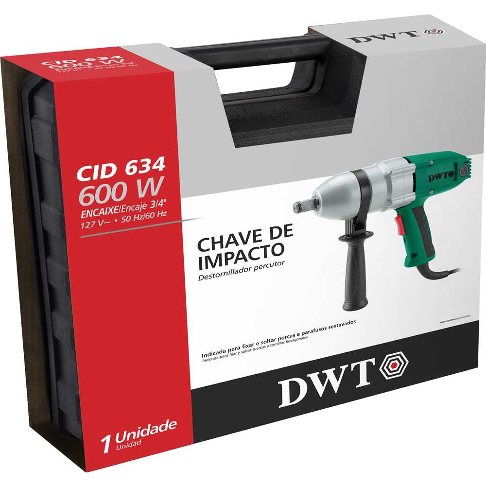 Chave de impacto com encaixe de 3/4