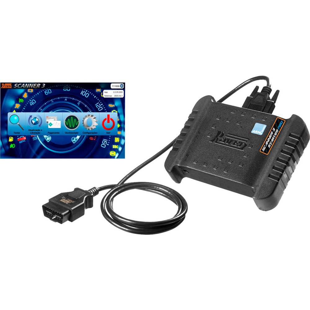 Scanner 3 Starter PRO (versão sem tablet) com maleta e cabos