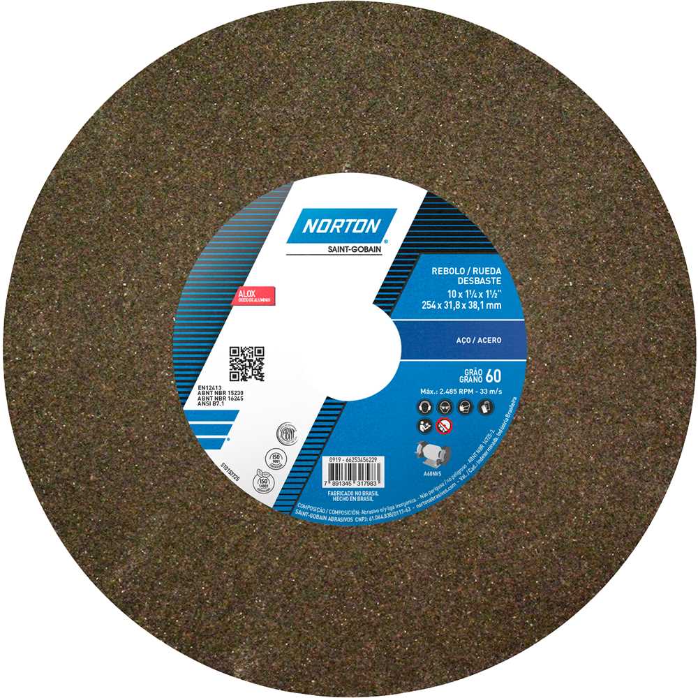 Rebolo reto 254,0X31,8X 38,1 A60NVS 69083167455/66253456229