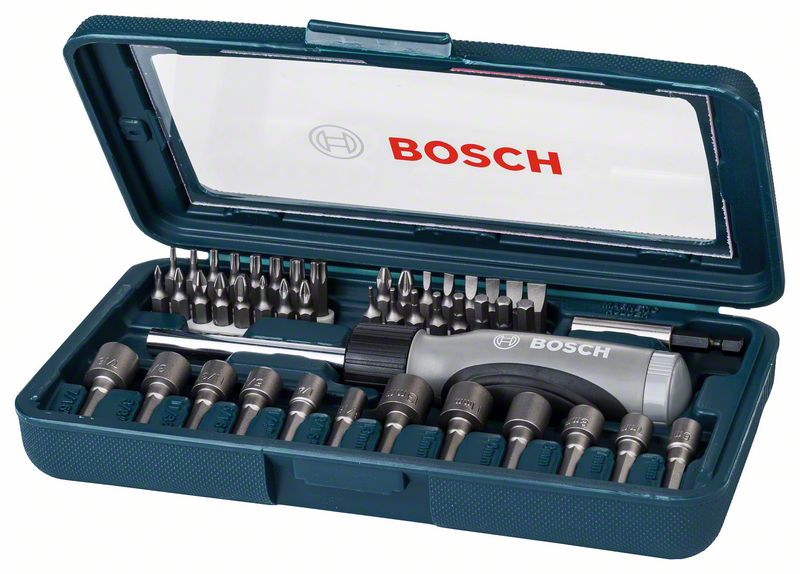 Jogo de bits e soquetes com 46 peças 2607017399-000 - BOSCH