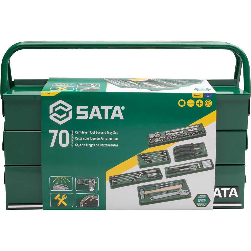 Caixa De Ferramentas Maleta 70 peças ST95104A70-6 SATA