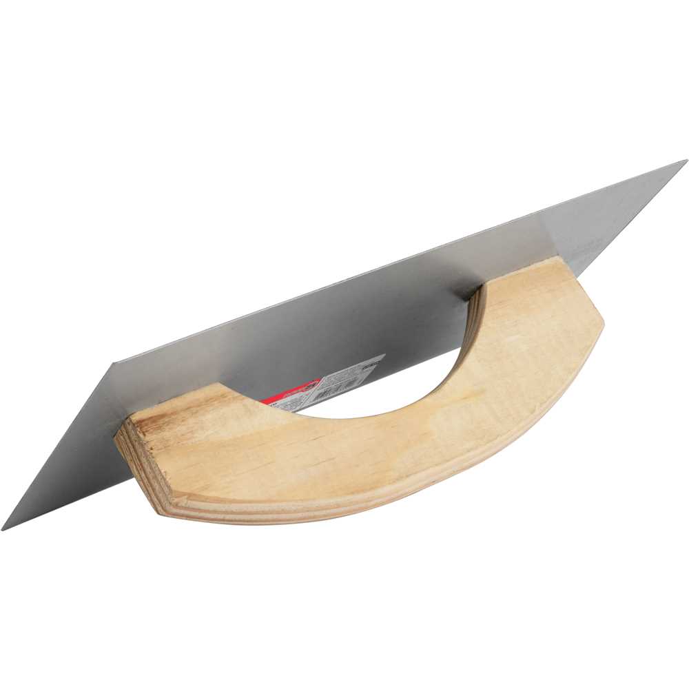 Desempenadeira de Aço Lisa 250mm x 120mm Cabo Madeira - NOVE54