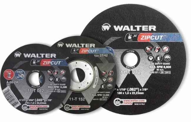 Disco de corte 177,8 mm x 1,6 mm x 22 mm ZipCut 11T172 - WALTER