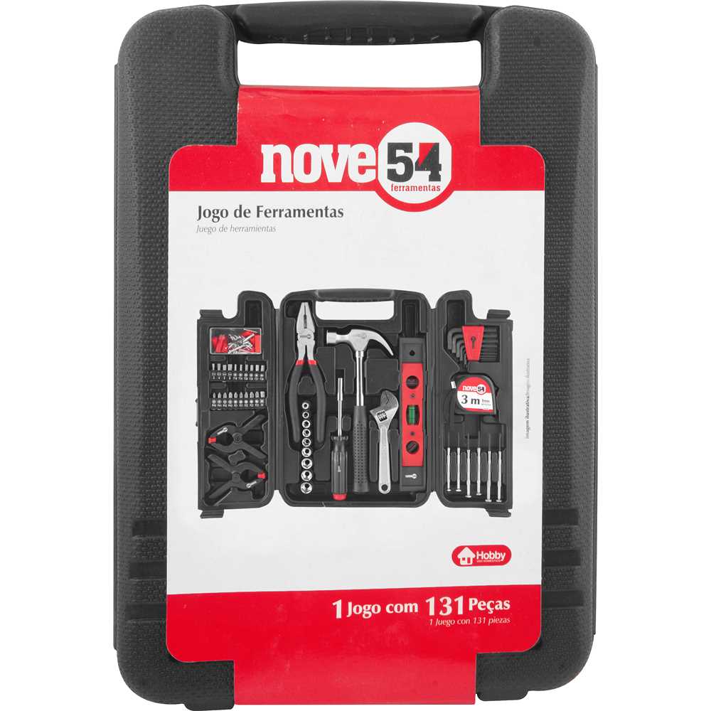 Jogo de Ferramentas 131 Peças JF131 com Maleta Plástica - NOVE54