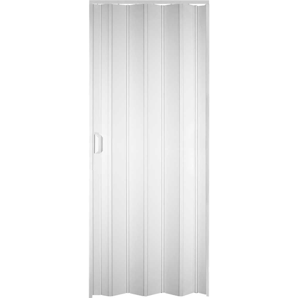 Porta sanfonada PVC 84cm x 210cm branco neve PLASFLEX