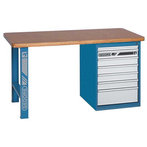 Bancada Modular com Módulo e 7 Gavetas 1500x700x840cm - Gedore