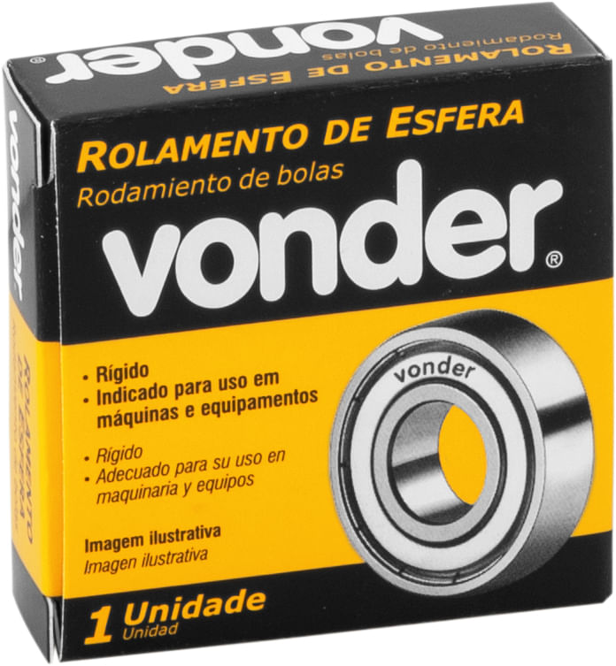 Rolamento rígido de esfera 6201-ZZ - VONDER - Ferramentas Gerais