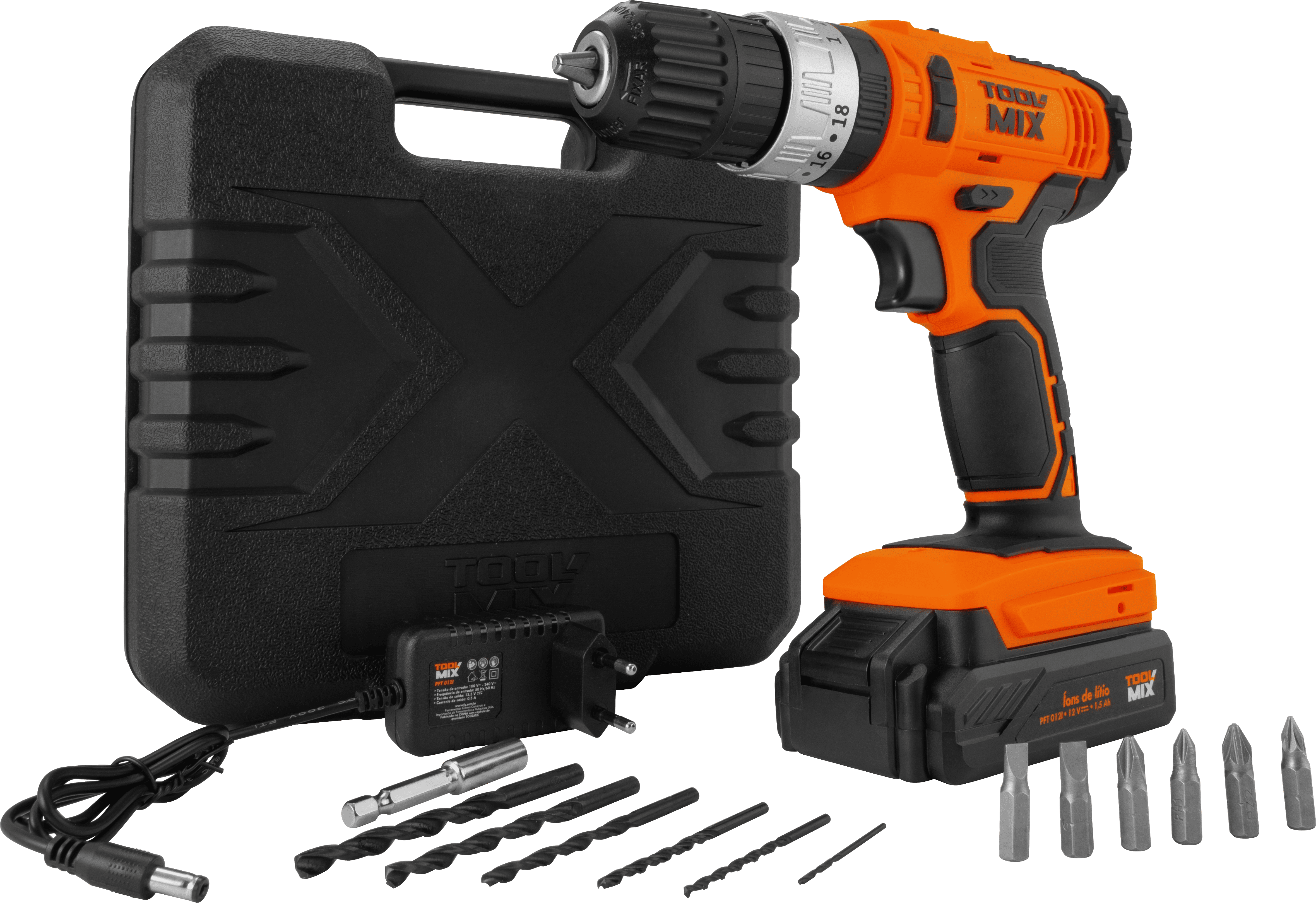 Parafusadeira Furadeira de Impacto 12v Toolmix PFT012I