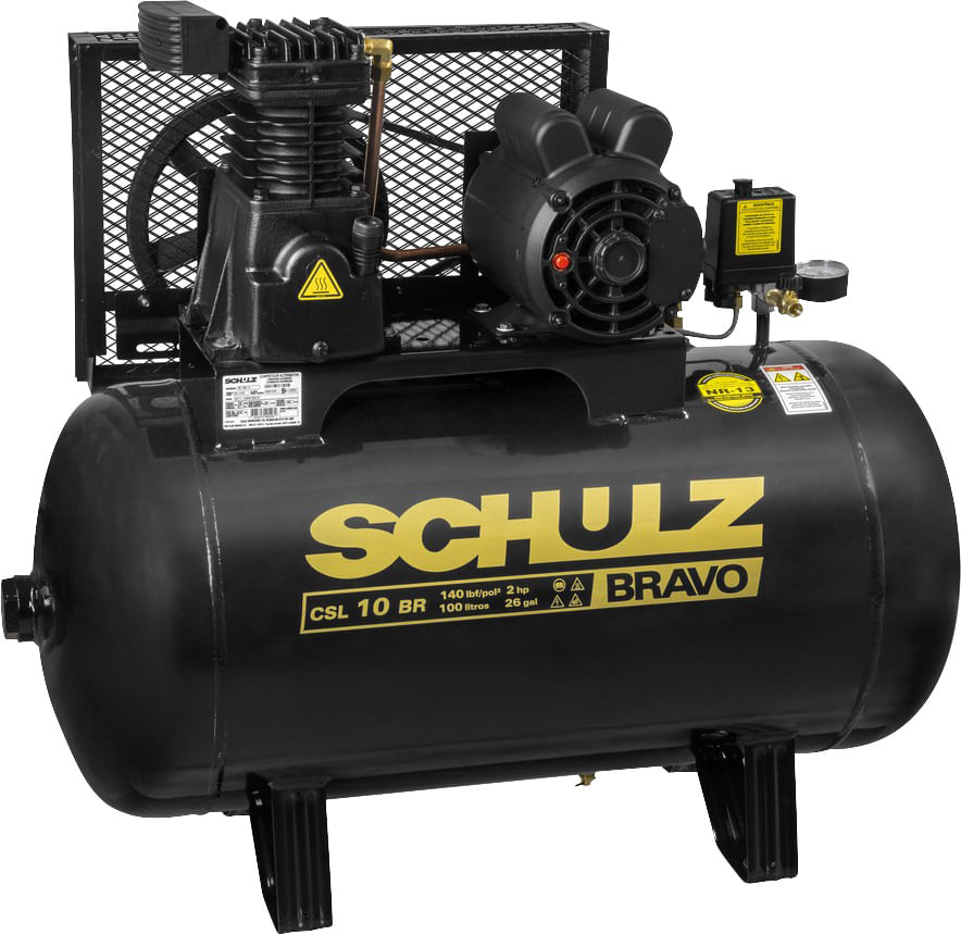 Compressor de ar CSL 10BR/100 L Bravo 2,0 cv 220 V~/380 V~ - SCHULZ