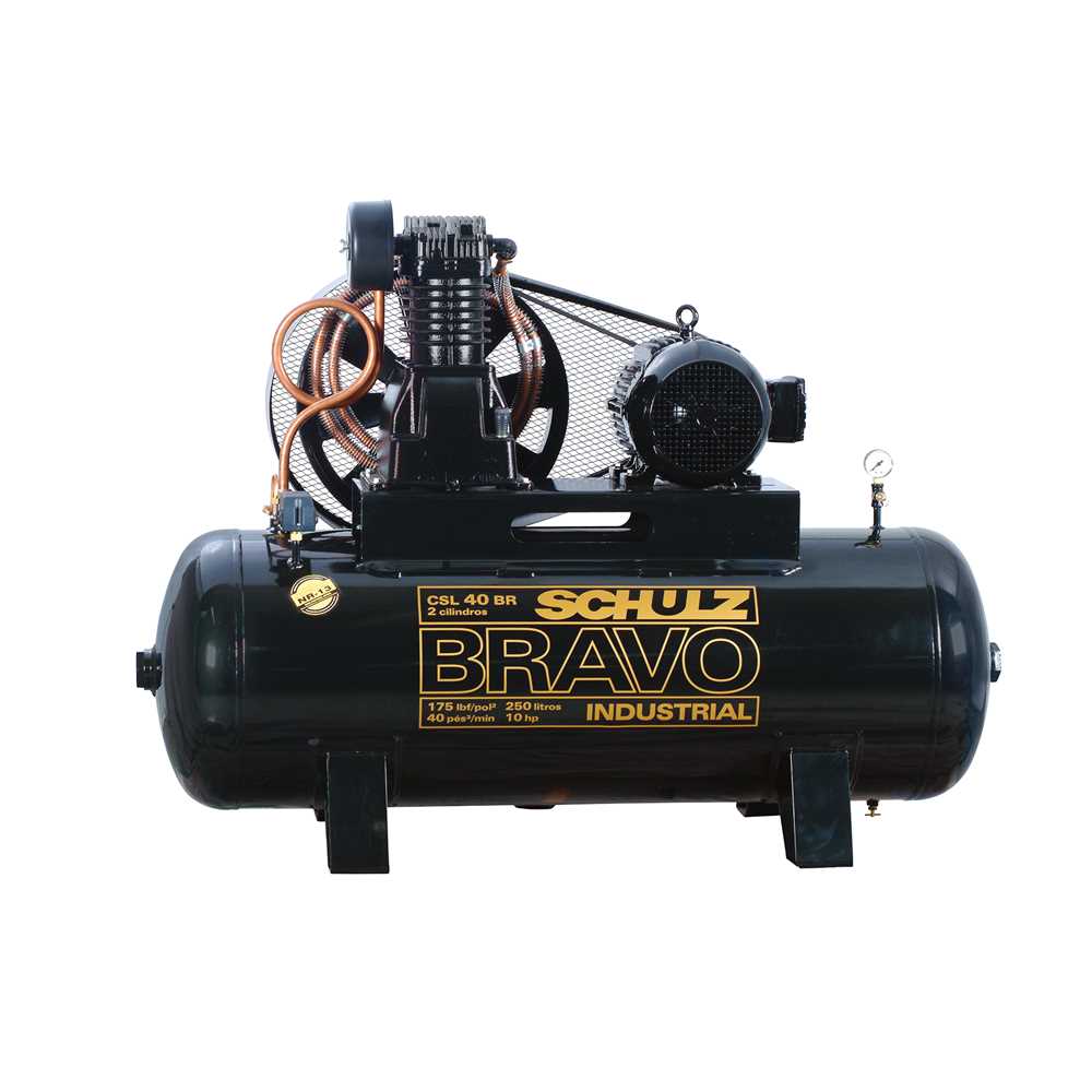 Compressor de ar CSL 40BR/250 L Bravo 10,0 cv 220 V~/380 V~ - SCHULZ
