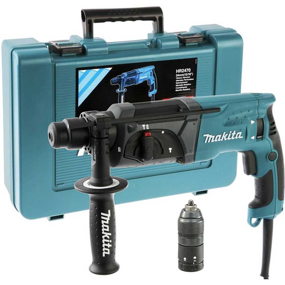 Encontraproduto.com.br - Martelete Combinado Rotativo e Rompedor HR2470T - Makita