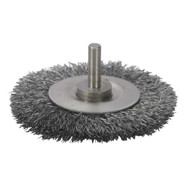 Escova circular aço ondulado 50 mm x 13 mm haste 6,0 mm - ABRASFER