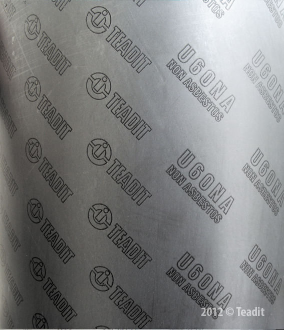 Papelão Hidráulico Grafitado 1,0 mm x 1,5 m x 1,6 m c/Tela U60NA - TEADIT