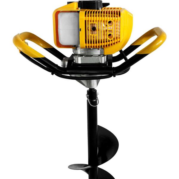 Perfurador de solo a gasolina PS-52 com pegador simples com broca CSM