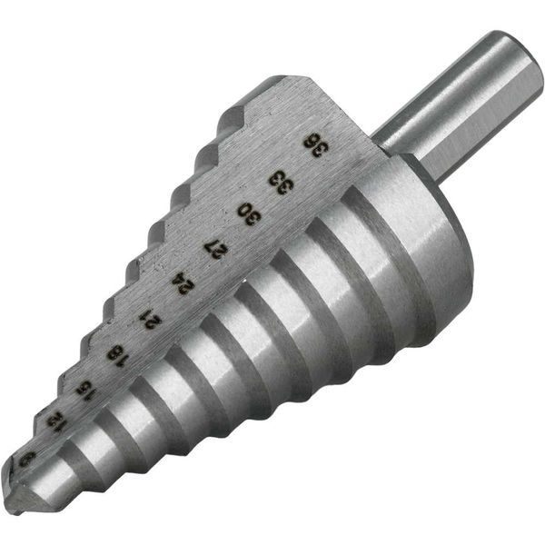 Broca de aço rápido escalonada 9mm a 36mm VONDER