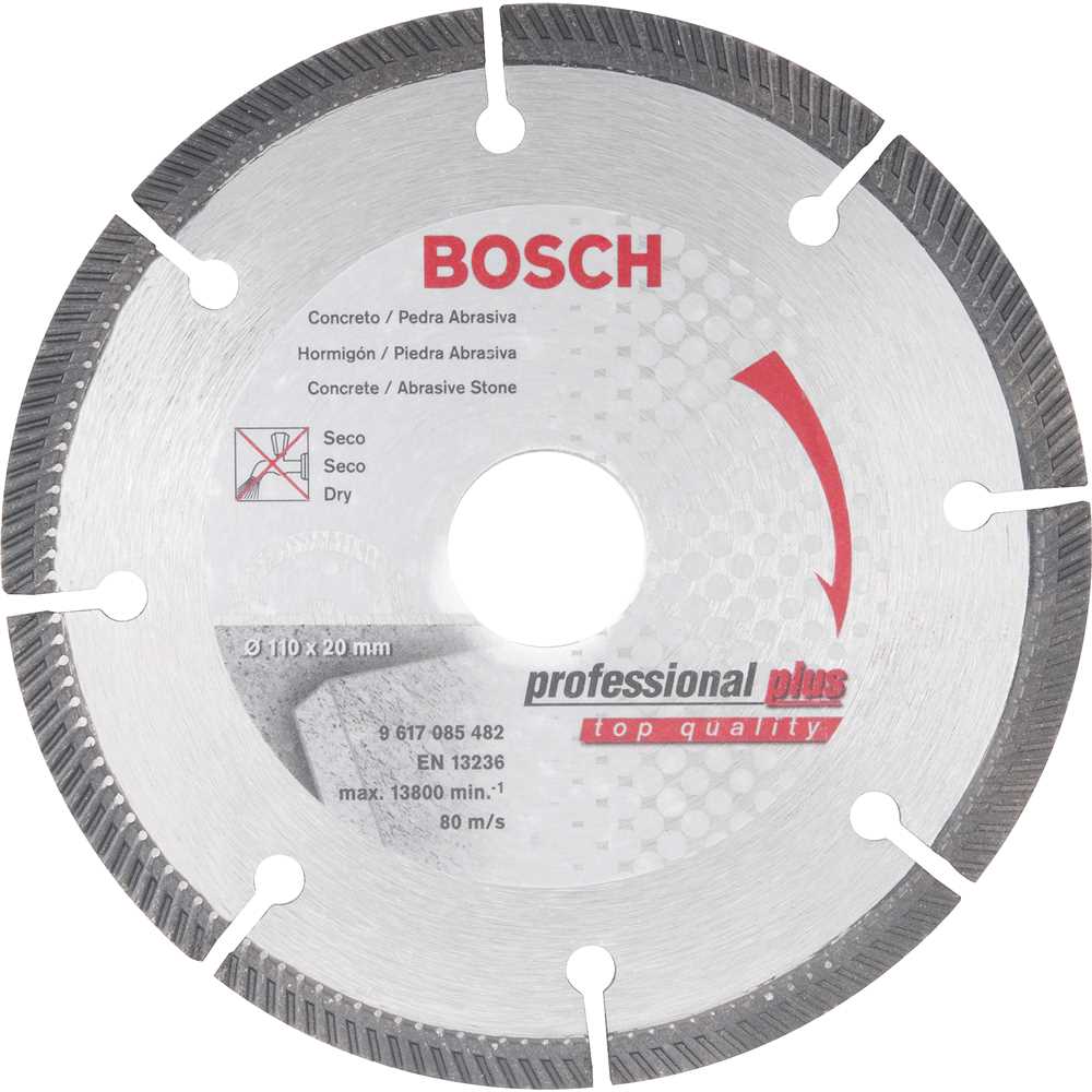 Disco Diamantado F20 Segmentado p/ Concreto 110mm - Bosch