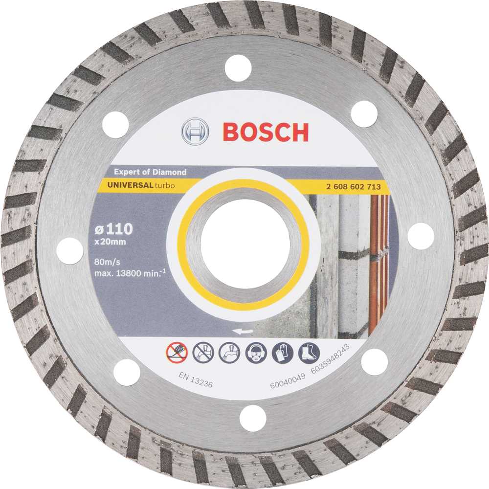 Disco de corte diamantado 110 mm turbo 2608602713 - BOSCH