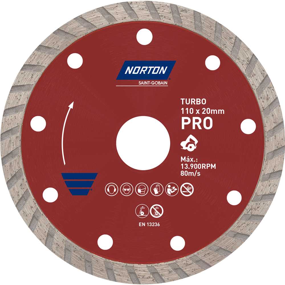 Disco Diamantado 110mmx20mm Turbo - Norton