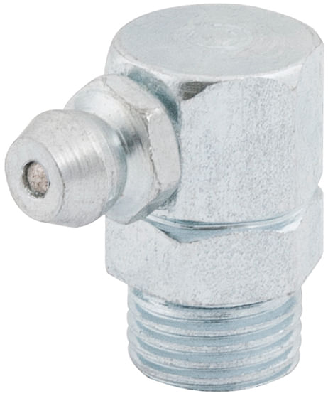 Graxeira curva 3/8" BSP 90° rosca 1/8" gás - VONDER