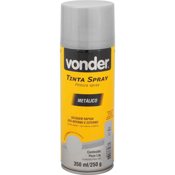 Tinta em Spray Metálica Prata com 350 ml