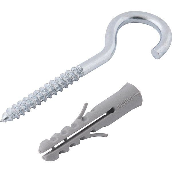 Gancho 4,2mm x 60mm com Bucha de Nylon 6mm G-6 - VONDER