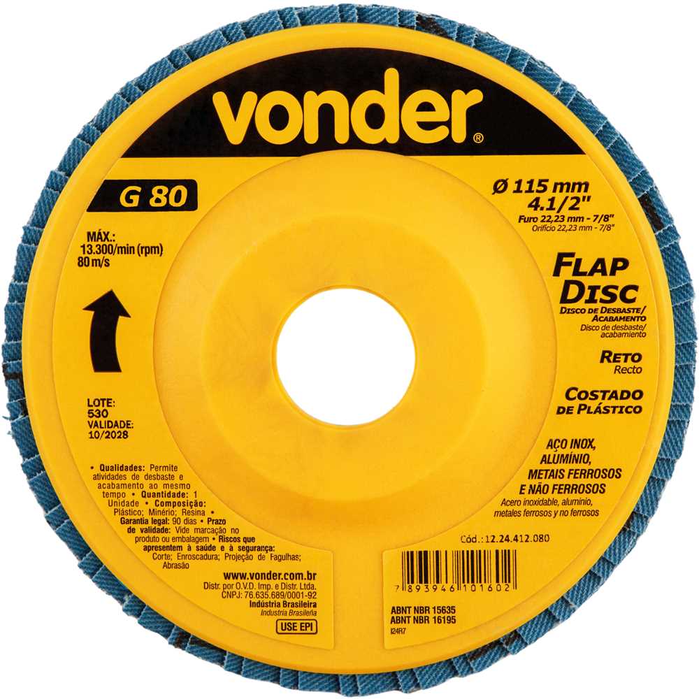 Disco de Lixa Flap Disc 4.1/2
