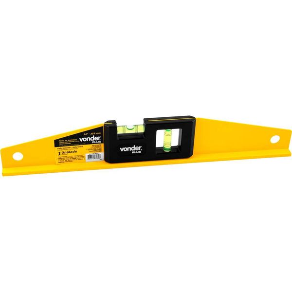 Nível de alumínio 14" com base magnética trapezoidal - VONDER PLUS