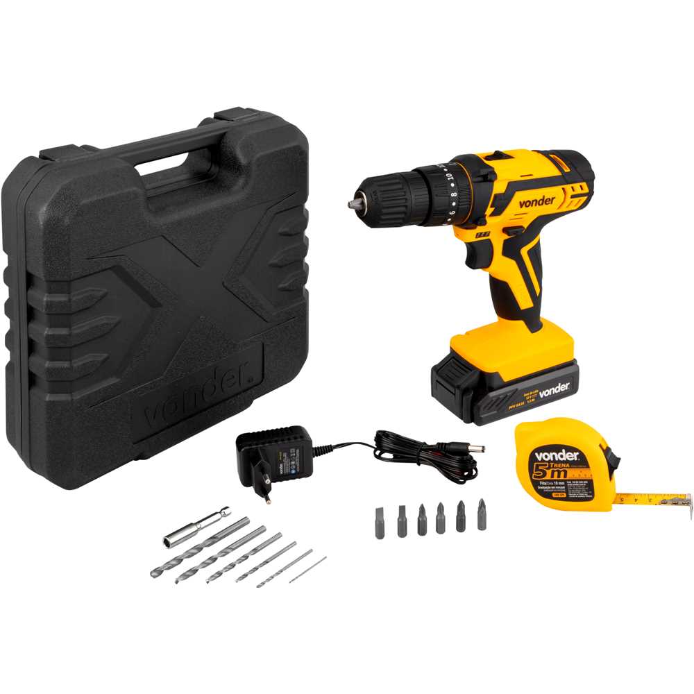 Parafusadeira/furadeira de impacto a bateria 12 V PFV 012I - VONDER