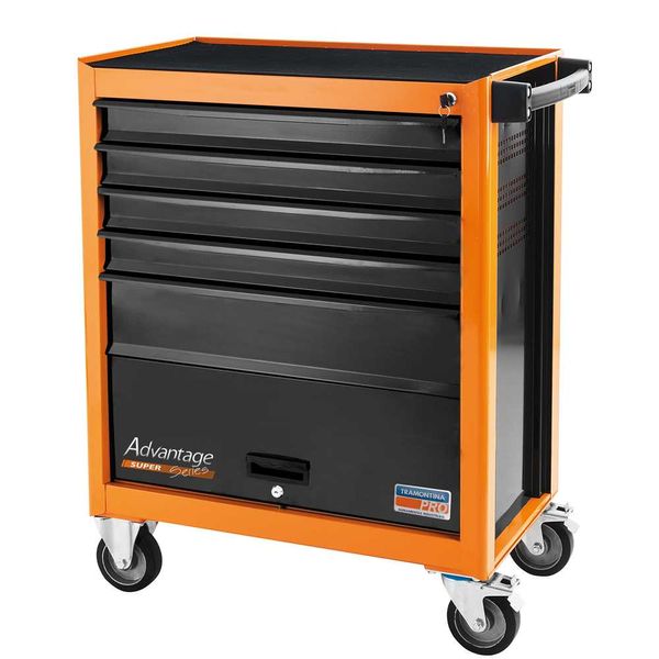 Carrinho para Ferramentas 5 Gavetas e 1 Porta 44950/009 - TRAMONTINA PRO