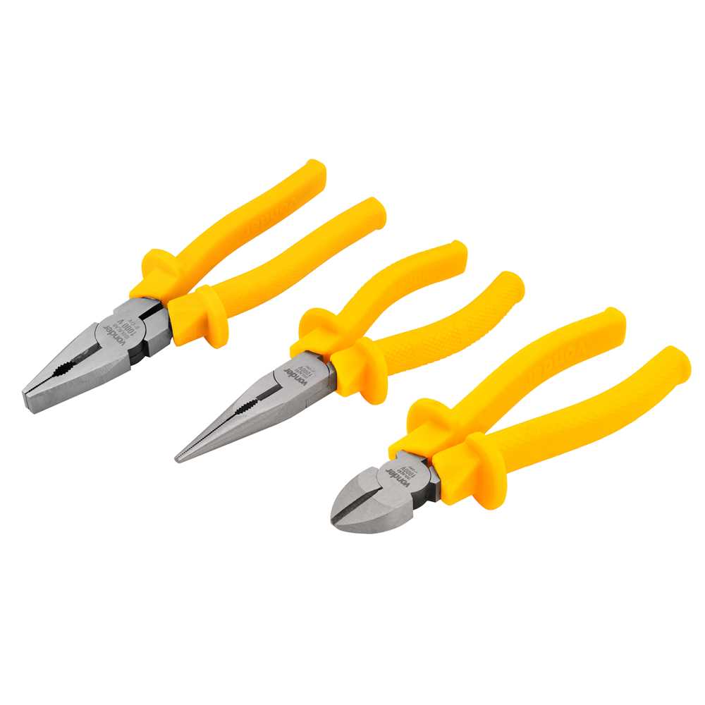 Alicate Jogo com 3 Peças Universal Corte Bico 1000V Vonder