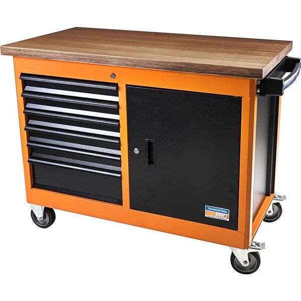 Bancada móvel para ferramentas 6 gavetas 1 porta 1225mmx600mmx900mm TRAMONTINA PRO