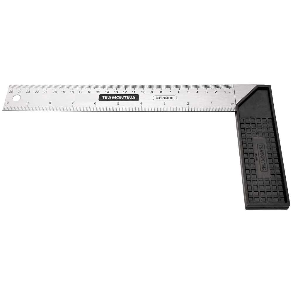 ESQUADRO 10" ACO CABO PLASTICO 43170010 TRAMONTINA MASTER