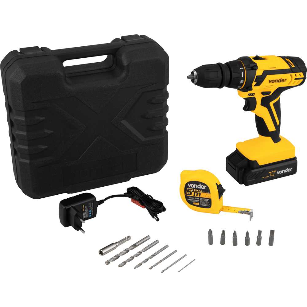 Parafusadeira Furadeira a Bateria 12V PFV 112QR - VONDER