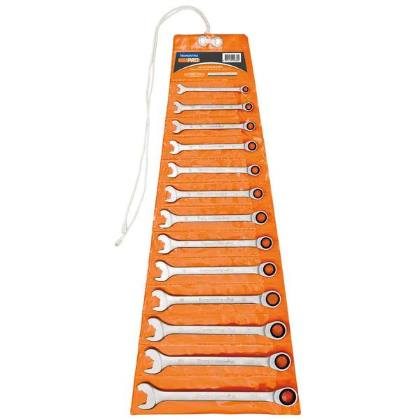 Jogo de Chave Combinada 8 a 24mm Catraca Super Drive 13Peças Tramontina Pro