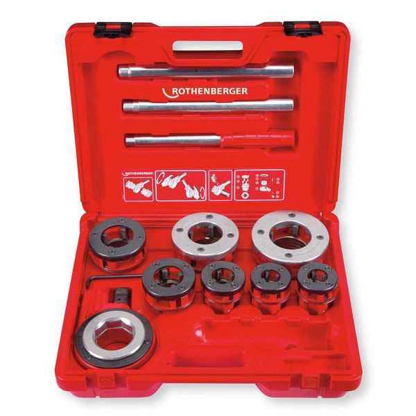 Jogo de tarraxa manual 1/2" a 2" BSPT 070892X - ROTHENBERGER