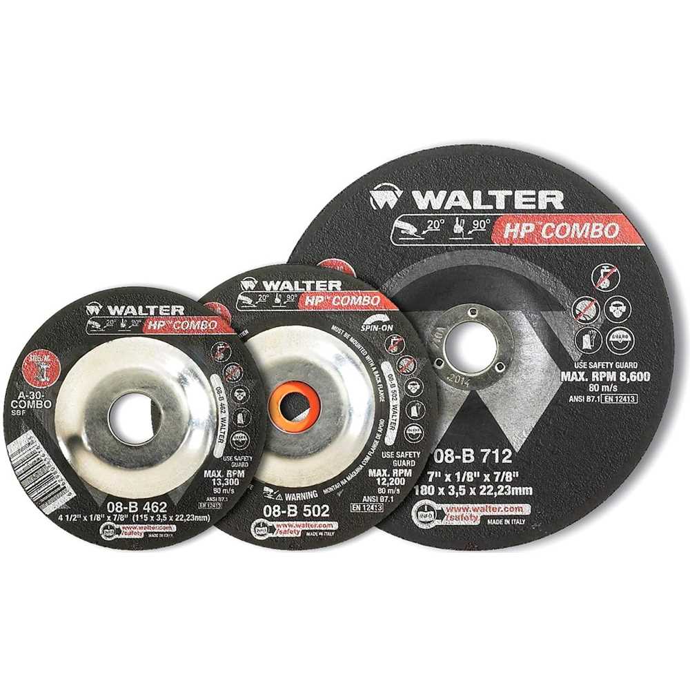 Disco de Desbaste 177,8X3,2X22 A24 Combo P/Acos  - Walter