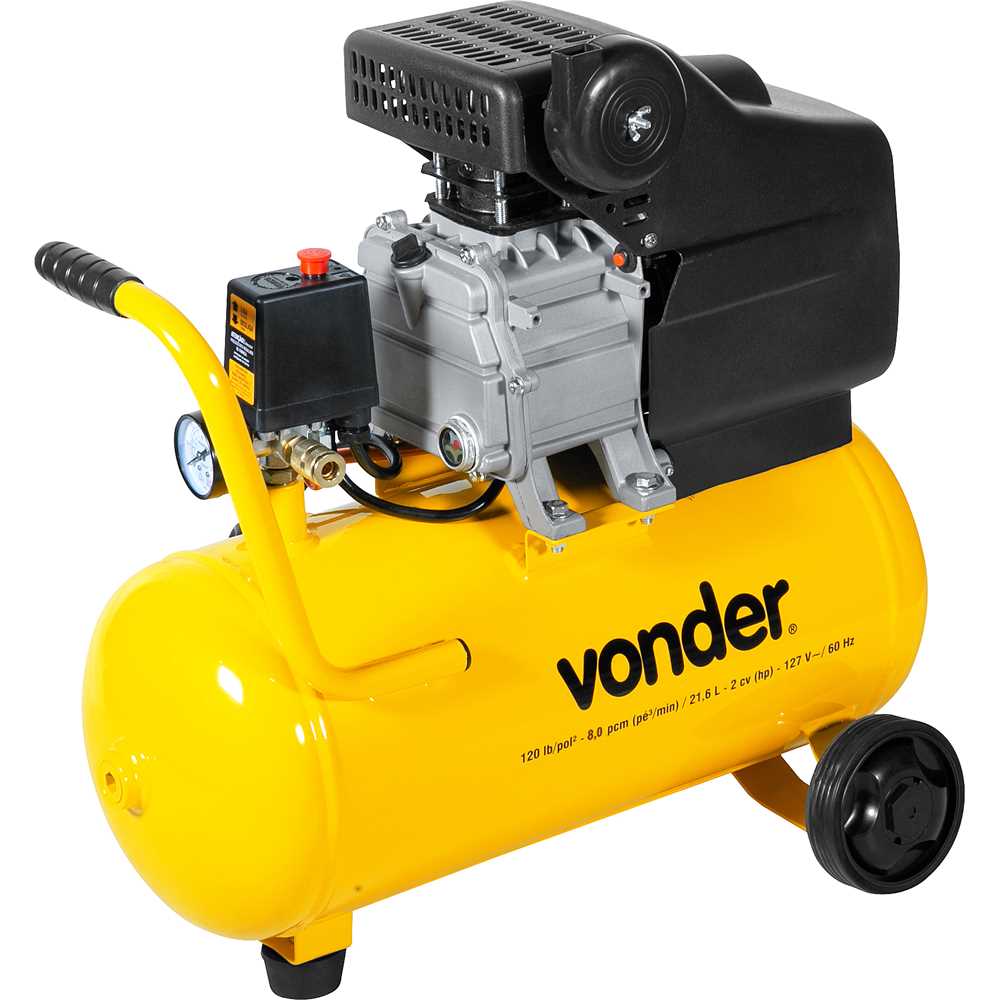 Motocompressor de ar 8,0 pcm 21,6 litros MCV 216 - VONDER