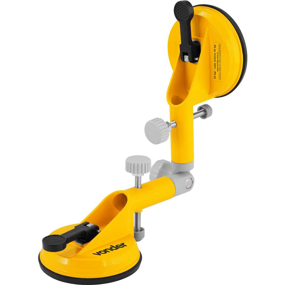 Ventosa dupla articulada 128 mm alumínio VONDER - Ferramentas Gerais