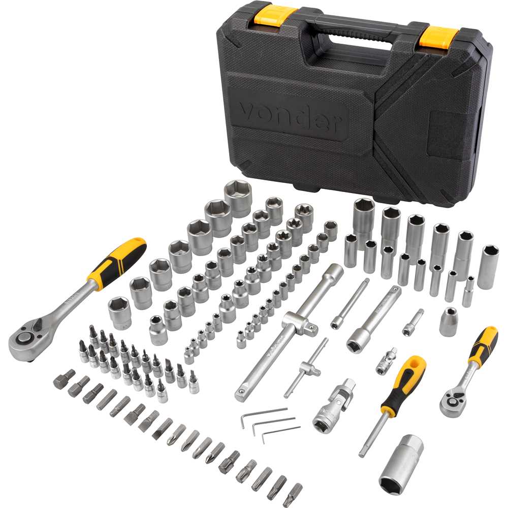 Jogo de Soquete 1/4” e 1/2” com Catraca 108 Peças - VONDER