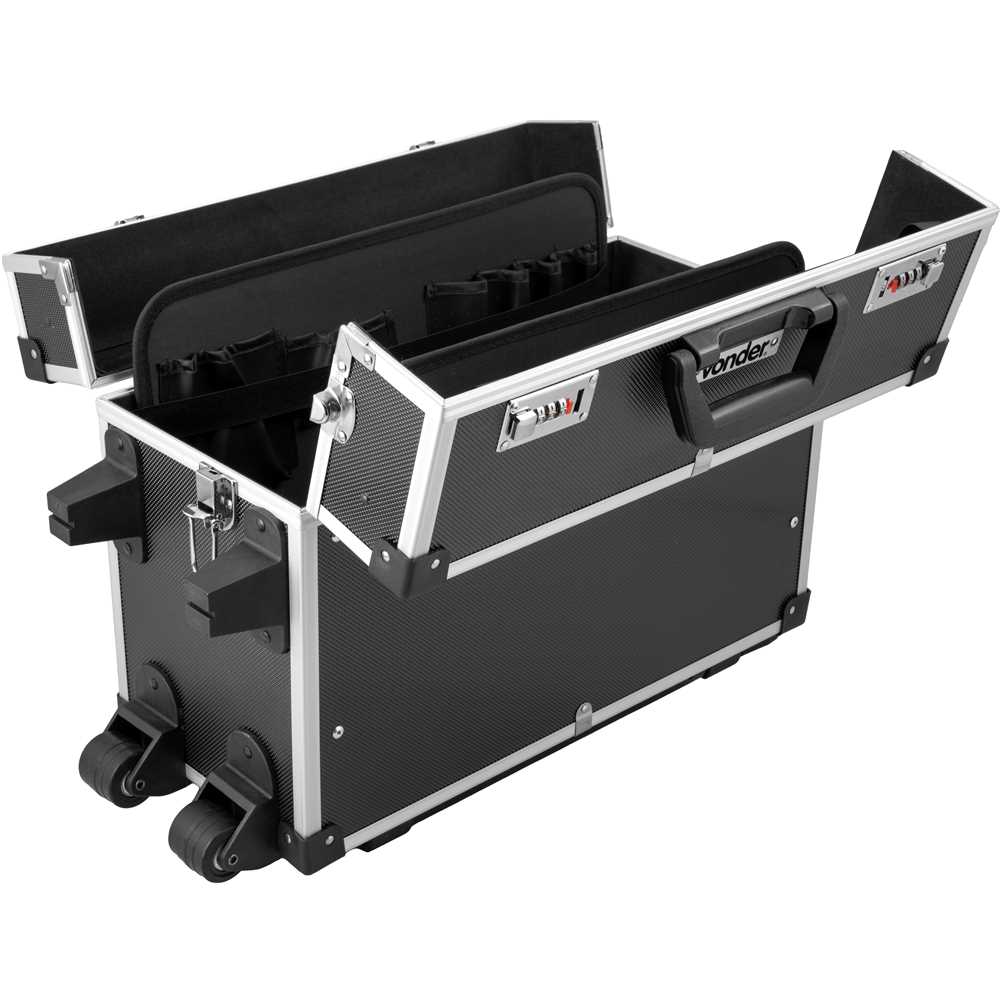 Maleta para Ferramentas Profissional MFV961 com Puxador/Rodas