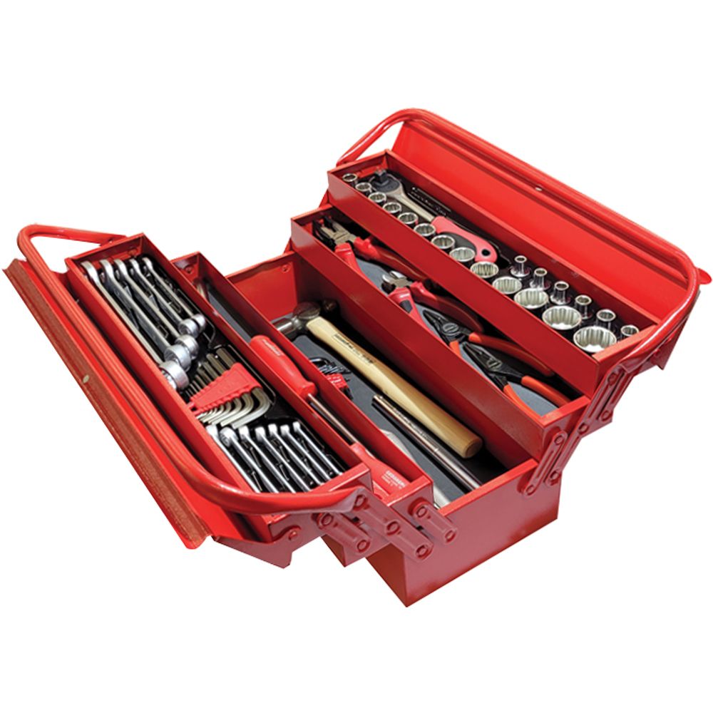 Caixa de ferramentas com 73 ferramentas, 5 gavetas, 1335GM, GEDORE