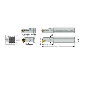 Suporte Rosca Interno SIR 0020 P16 para Pastilha 16IR - Iscar