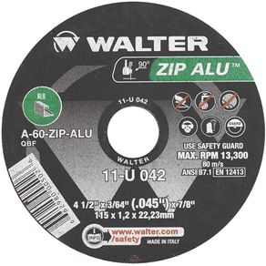 Disco de corte 115 mm x 1,2 mm x 22,23 mm Zip ALU 11U042 - WALTER -  Ferramentas Gerais