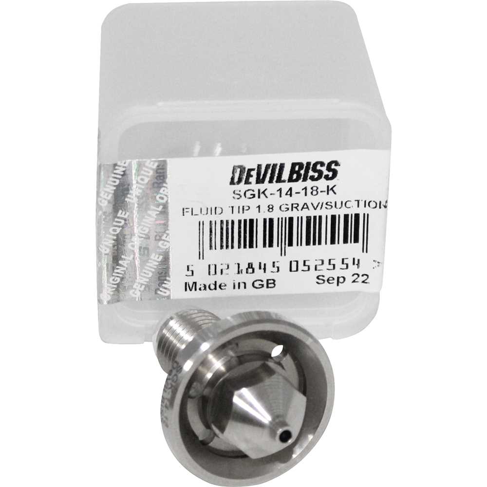 Жидкостный наконечник 1,8 мм (№3) для краскопультов DeVilbiss FLG5 Spray gun range
