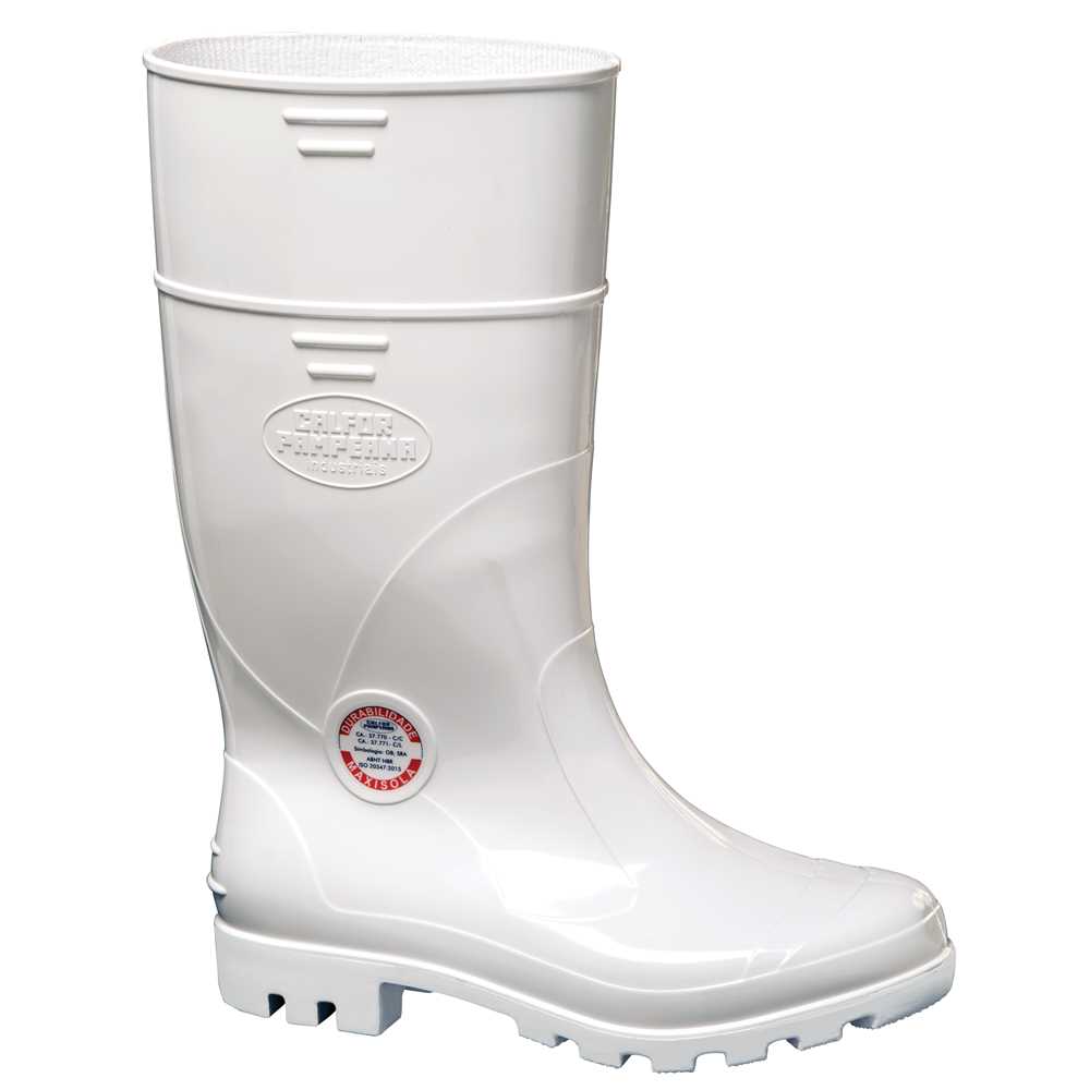 Bota de PVC Cano Longo Branca com Forro Maxisola CALFOR