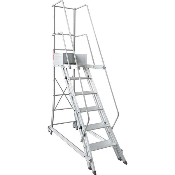 Escada Trepadeira Alumínio 1,40x1,82m 5 Degraus + Plataforma TR152 - Alulev