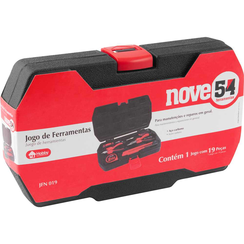 Jogo de Ferramentas com 19 Peças JFN 019 - NOVE54 - Ferramentas Gerais