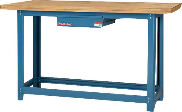 Bancada industrial multiuso 2 gavetas com tampo de pinus NB-2 NOCRAM